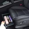 For Tesla Model X 2025 Under Seat Storage Box Case Organizer TPE + ABS Dual Layers Underseat Drawer Tray Interior Accessories