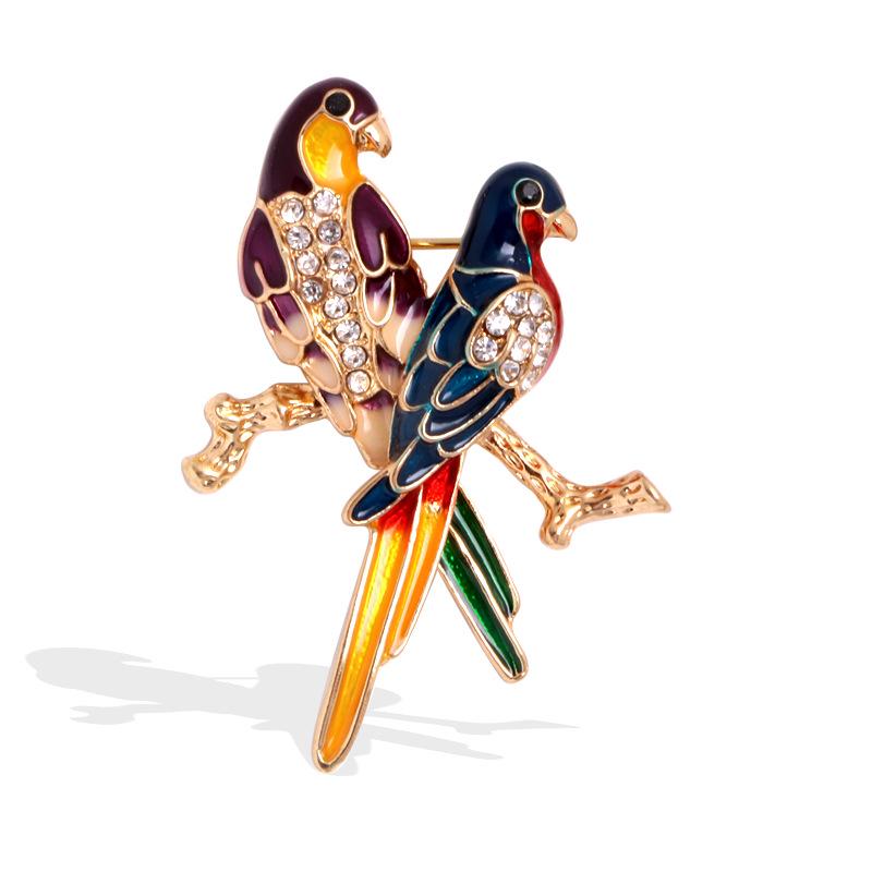 

Трансграничная брошь-птица со стразами: Мультяшная брошь-пины с бриллиантами в виде животных для пиджаков и пальто