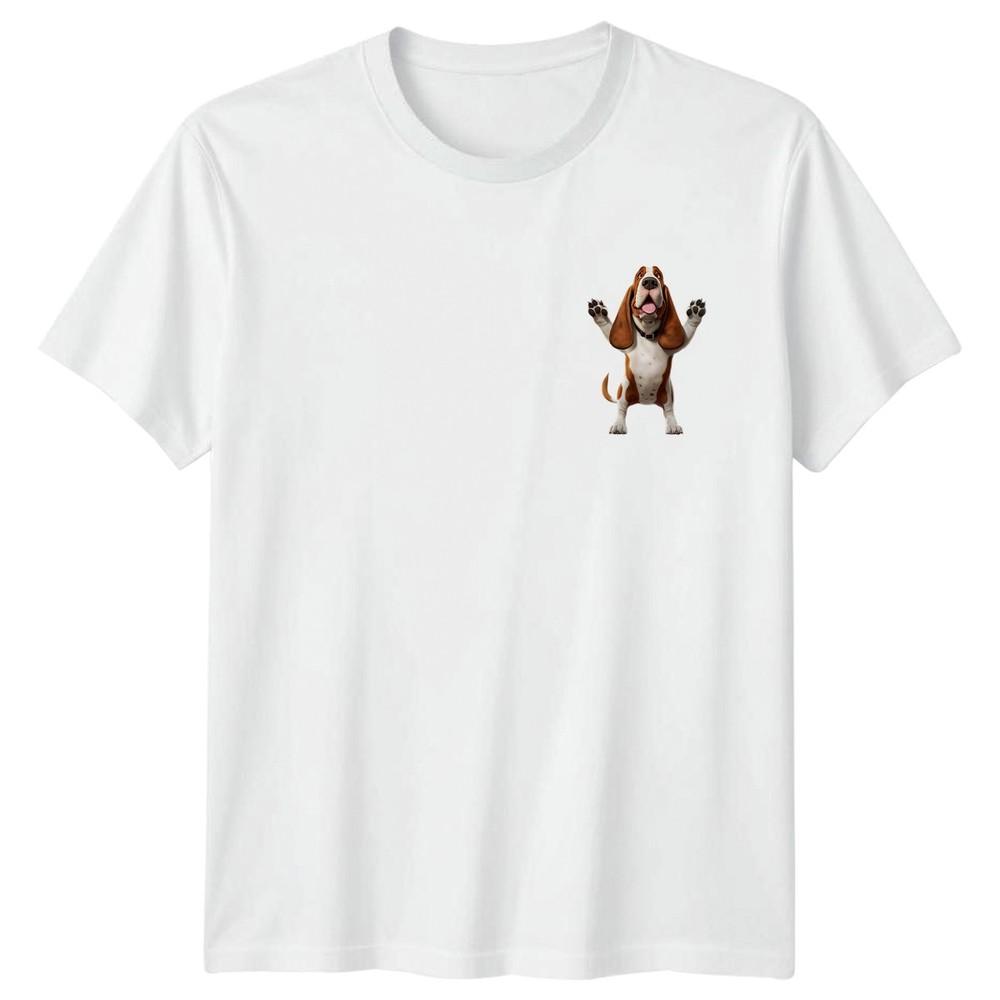 Basset Hound Dog Animals Graphic Tee Unisexs TShirt Unisexs Top Playful Canine S