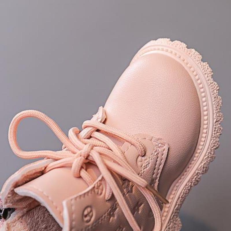 Kinder warme Martin Stiefel 2025 Herbst und Winter neue Jungen Britischer Stil plus Samt kurze Stiefel mittelgroße und kleine Kinder Lederstiefel Winter