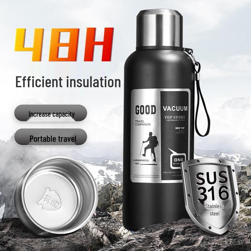 Stainless Steel Vacuum Insulated Travel Flask with Tea Infuser
