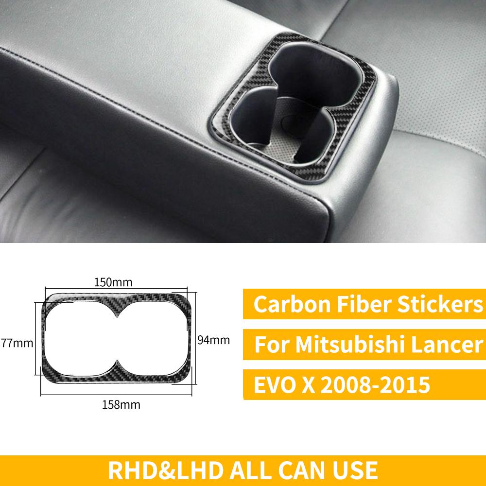 For Mitsubishi Lancer EVO X MR 2008-2015 Carbon Interior Trim Sticker Set Speedometer Window Lifting Storage Car Accessories