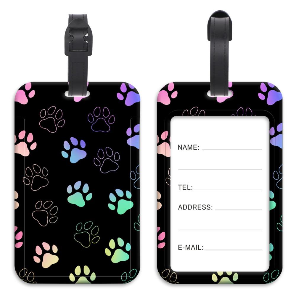 

Anti-Lost Listing Plastics Baggage Tag Hang Rope Cute Cats ID Card Holder Artistic Suitcase Backpack Card Sleeve