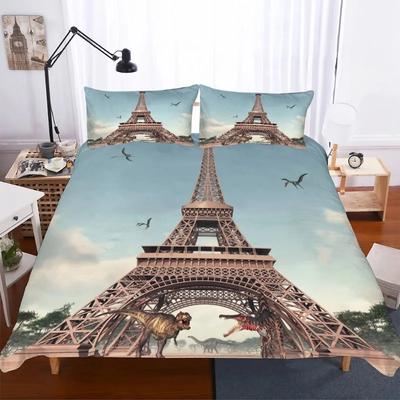 Bed Linens Dropshipping Paris Tower King Bedding Set High Quality Children-Adults Luxury Duvet Cover Set Cotton With Pillowslip