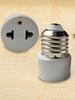 E26/E27 Lamp Holder Converter Flame Retardant Bulb Base Screw Adapter EU/US Polarized Light Bulb Socket Adapter for Porch Garage
