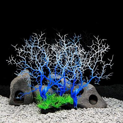 Decorazione Acquario Albero di Corallo in Plastica - Albero di Ferro Simulato per Acquari (Modello CT82)
