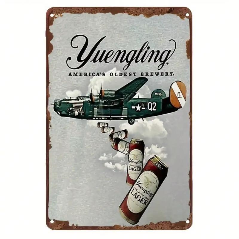 Retro Yuengling Beer Metal Sign Vintage Brewery Wall Decor Man Cave Bar Art 20x30cm