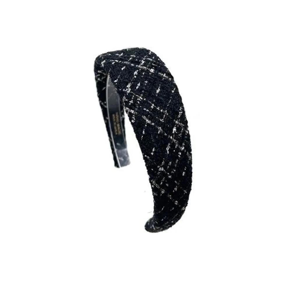 classic tweed hairband (black)