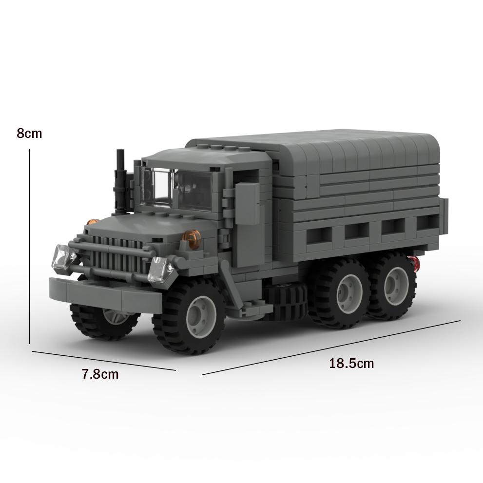 World War II US Military Truck M35 Transport Armored Vehicle MOC Building Blocks Troop Truck Children's Car Toy Birthday Gift