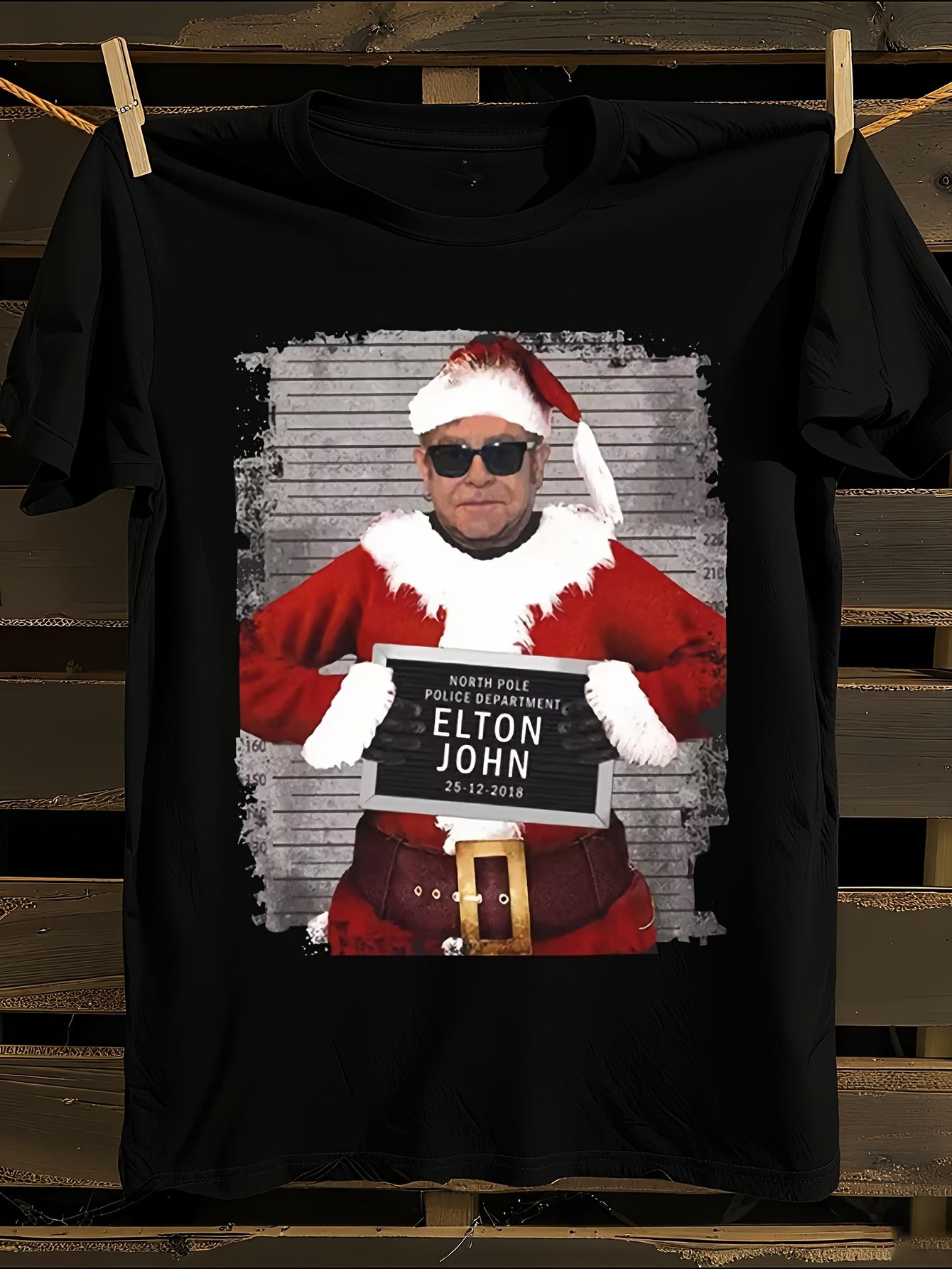 Elton John Iconic Mugshot T-shirt L