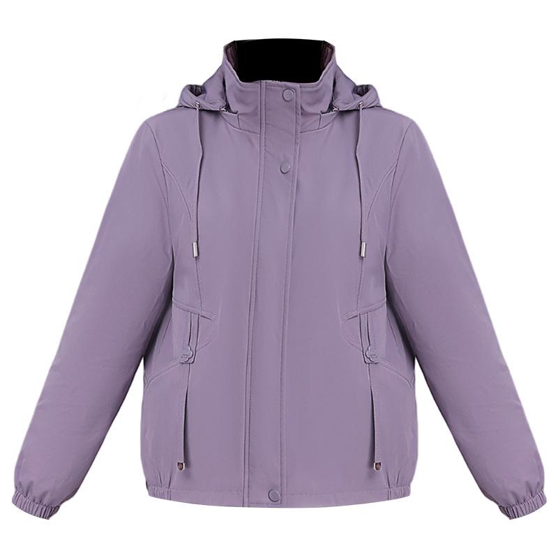 Middle-aged Women's Plus Size Casual Spring Windbreaker - Stylish Top for Spring and Autumn 2026
