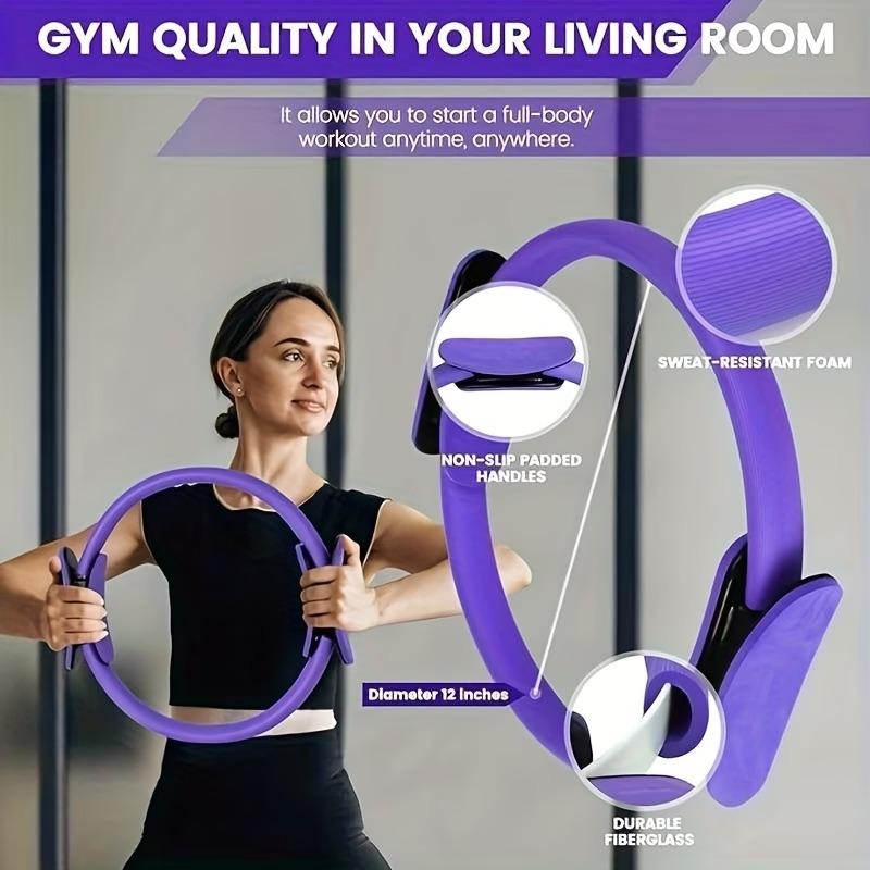Yoga Pilates Ring Fitness Set Home Workout Equipment for Beginners Yoga Accessories Exercise Tools