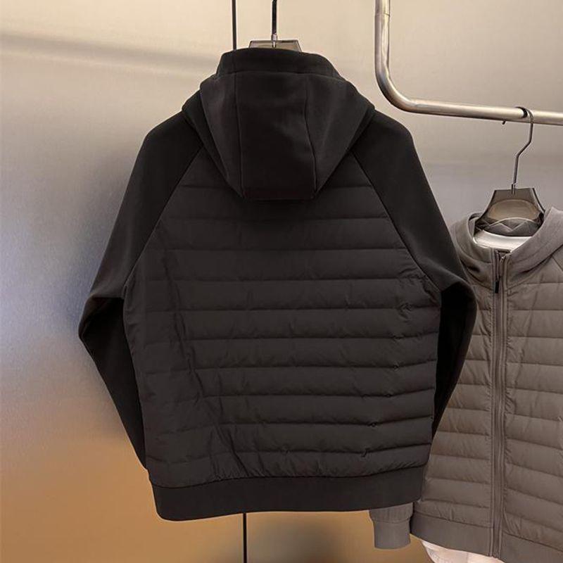 Jacke Herren Herbst Winter Koreanischer Stil Samt Warmer Baumwollmantel Einfache Lässige Strickjacke Gespleißtes Sweatshirt Mit Kapuze Paarjacke