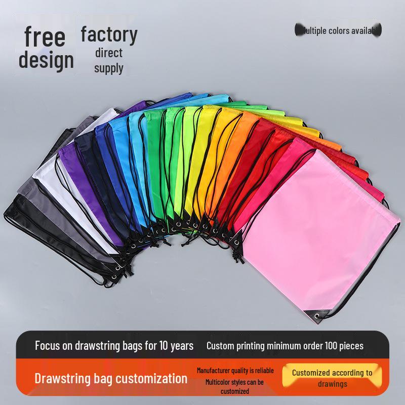 Spot Polyester Double Drawstring Sports Bag for Marathon or Basketball Events