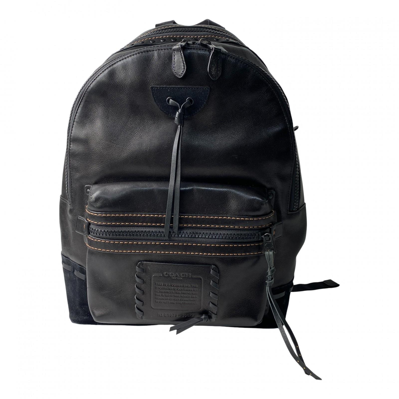 

Used COACHBackpack Â· Daypack black leather mens