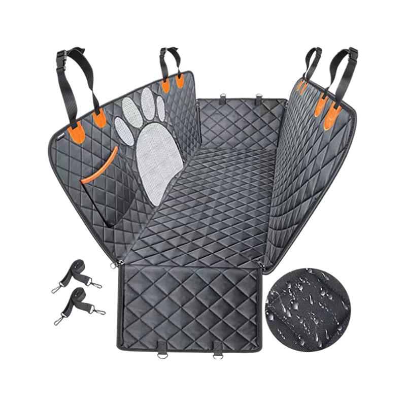 Dog Car Backseat Cover: 600D Oxford Cloth, Anti-dirt, Pet Isolation Mat.