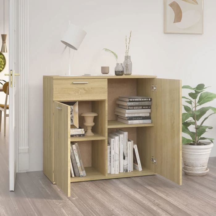 VidaXL Buffet Sonoma Oak 80x36x75 Cm Engineered Wood 805773