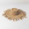 European and American Summer New Fashion Casual Hand-woven Rough Edge Big Brim Sun Hat Straw Hat Outdoor Beach Sunshade Sun Protection Hat
