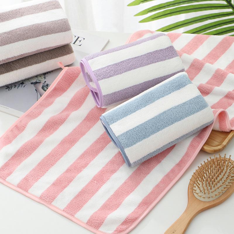 High-Density Warp Knitted Coral Fleece Bath & Face Towel with Logo - Thickened Gift Option