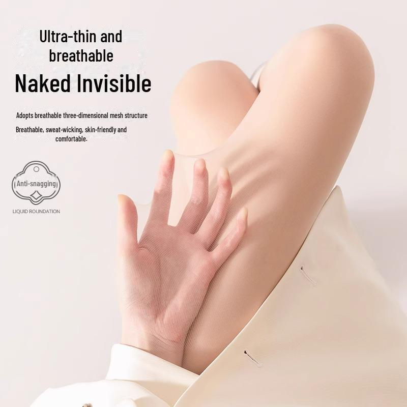 Women's Anti-Snag Flesh-Colored Stockings - Small & Large Sizes for Leg Concealing and Skin Smoothing