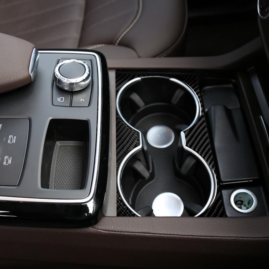 Für Mercedes Benz GLE W218 GLS ML X166 GL Zubehör Wasserbecherhalter Panel Rahmen Auto Carbon Fiber Cover Aufkleber Innen