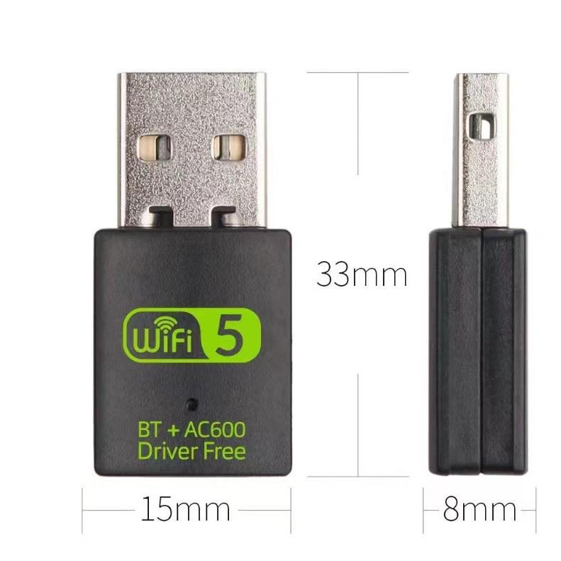USB WiFi Bluetooth Adapter - Dual-Band 600Mbps for Desktop & Laptop
