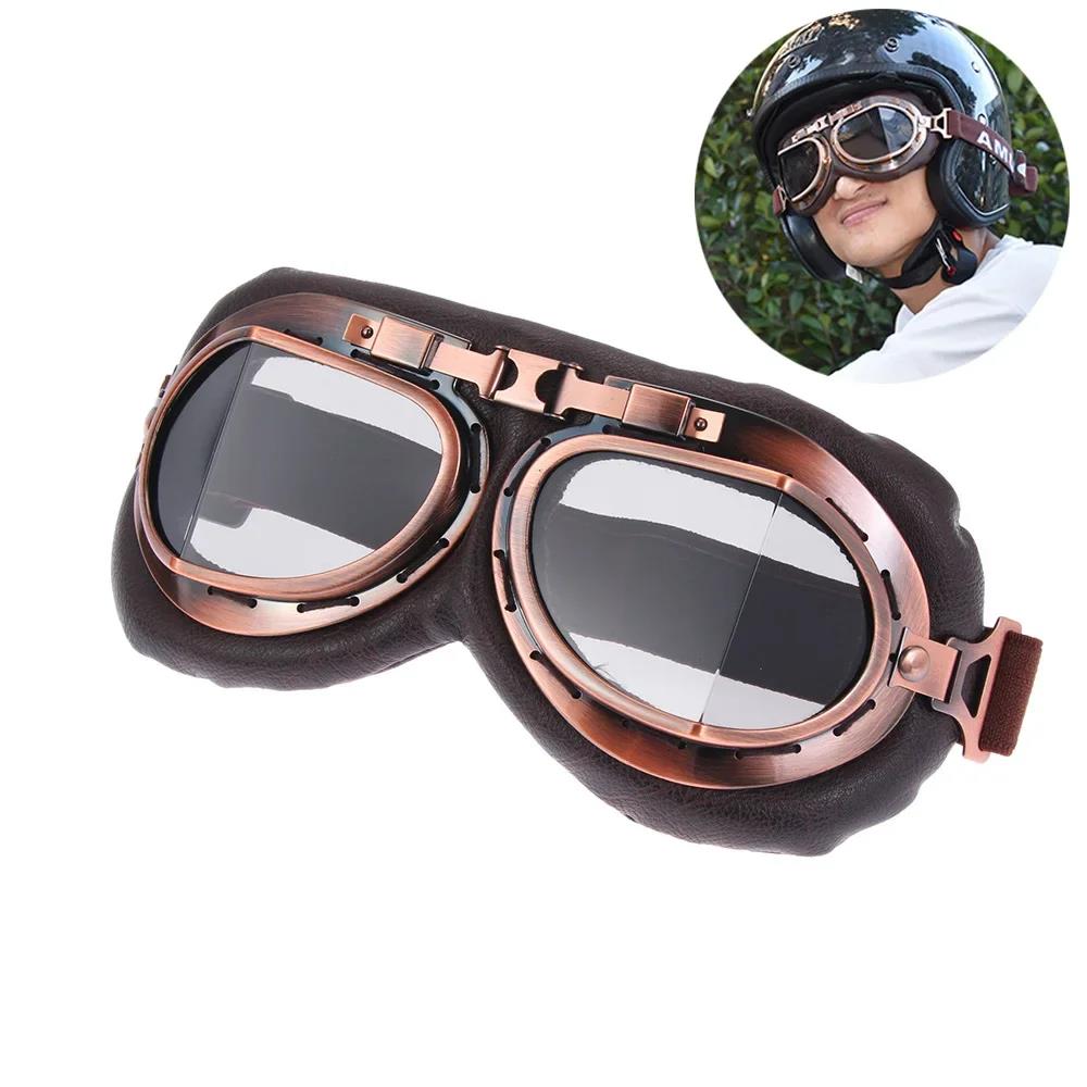 Retro Pilot Goggles Dustproof Lens Frame Motorcycle Riding Glasses for Cruiser Scooter Snowboard Protective Eye Gear Sunglasses2