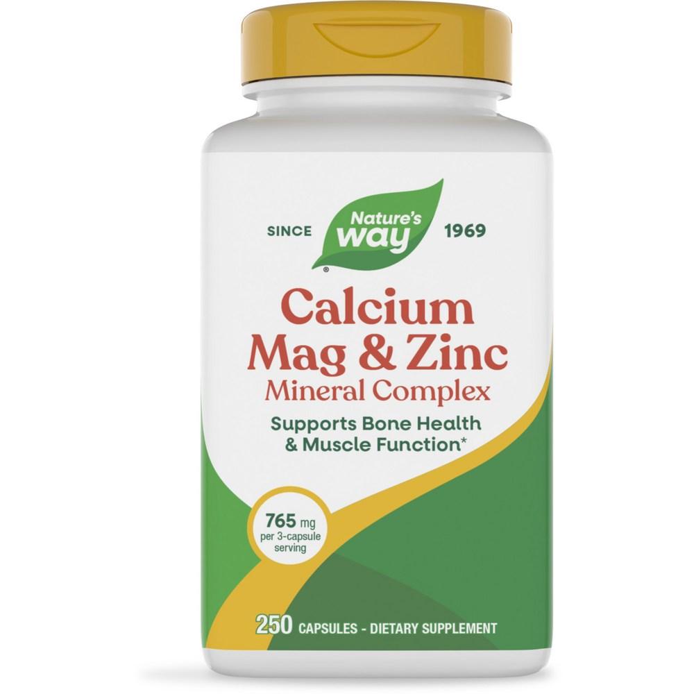 Nature's Way Calcium Magnesium & Zinc Mineral Complex Capsules 1 pcs 250 Tablets