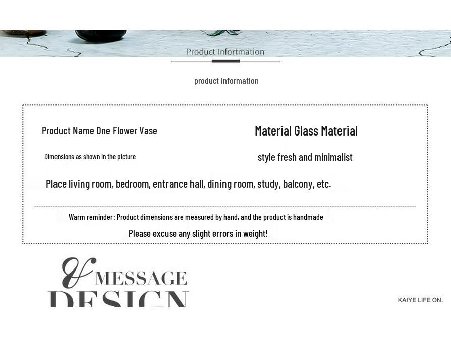 Elegant Glass Vase for Desktop Flower Arrangements - Creative Home Decor Ornament