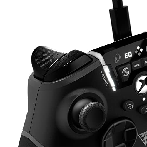 Controller Turtle Beach USB cablato Xbox Steam Gamepad per PC Windows Pulsanti posteriori Preimpostazioni EQ Miglioramento del passo Regolazione della mira del tono laterale Nero Nero R