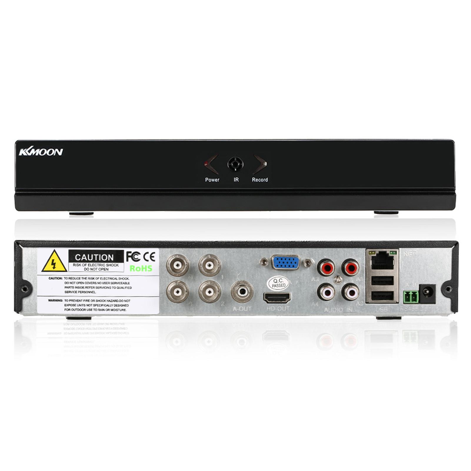 

KKmoon 4CH канал CCTV видеорегистратор 1080P гибридный NVR AHD TVI CVI DVR 5-в-1 P2P облачная сеть