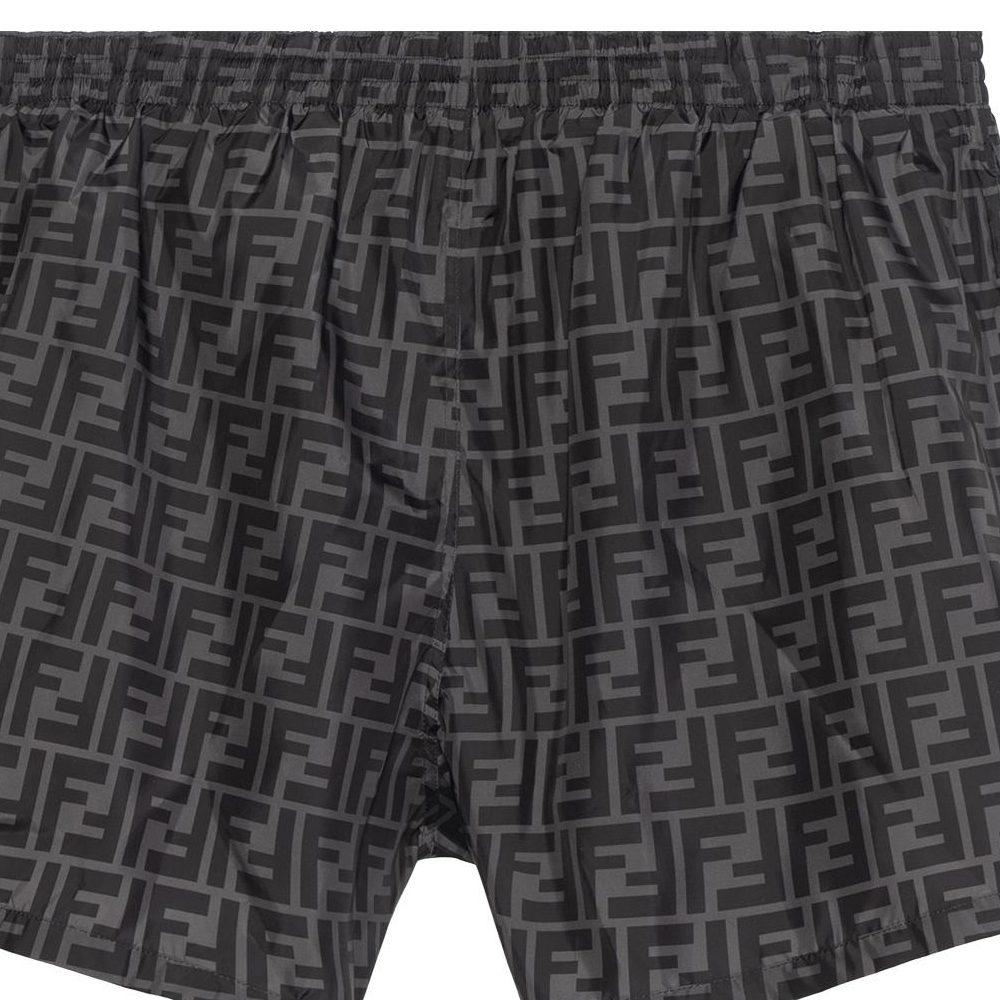 Fendi Badehose Herren Tech-Stoff Schwarz FXB077A79FF0P9B