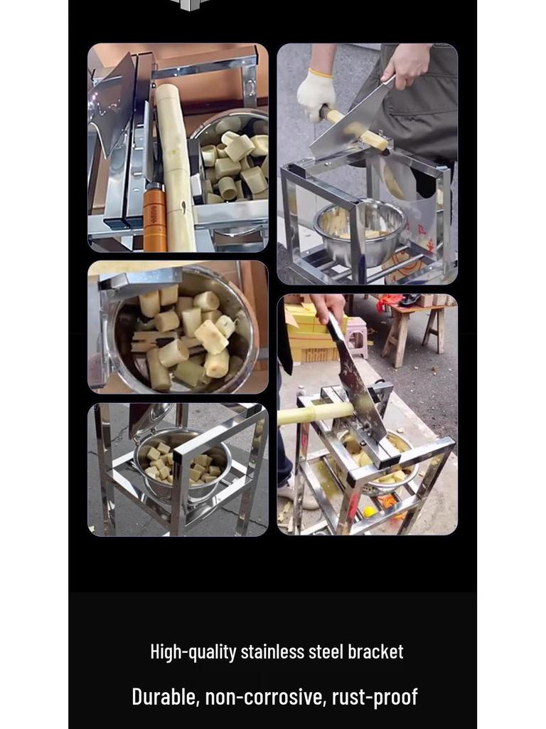 Stainless Steel Sugarcane Chopper and Crushing Knife Holder - Blue