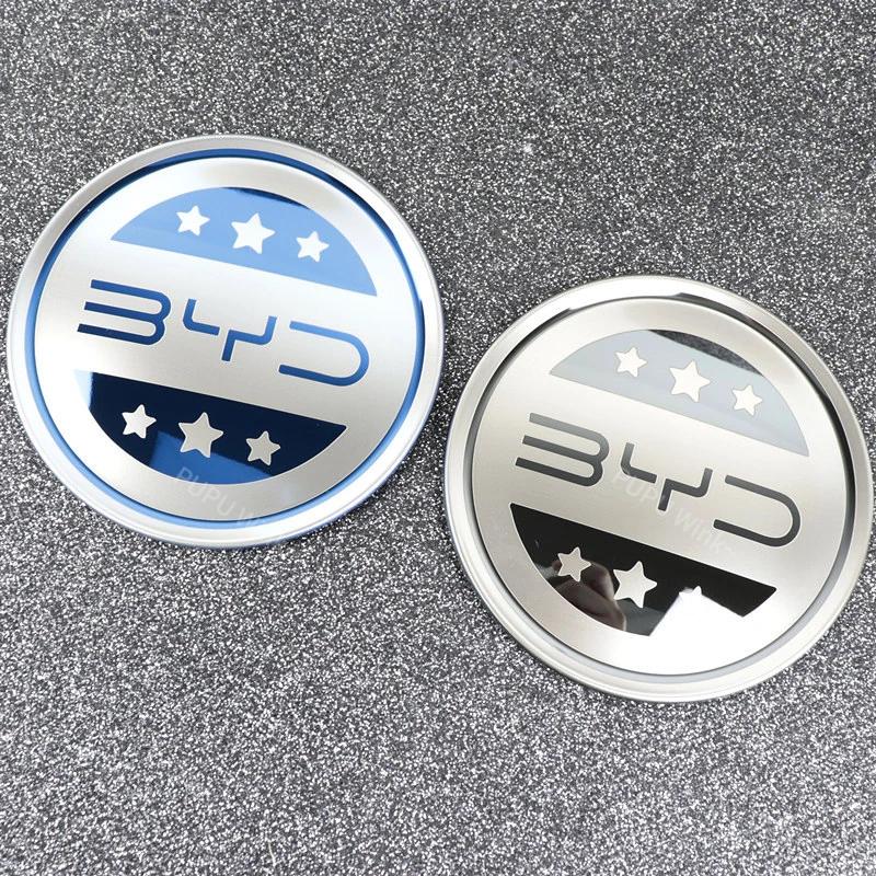 HBZBP1 Car Steering Wheel Metal Protective Cover for BYD Atto 3 Yuan Plus Seagull Dolphin Seal Stainless Modified Sticker Fashion New