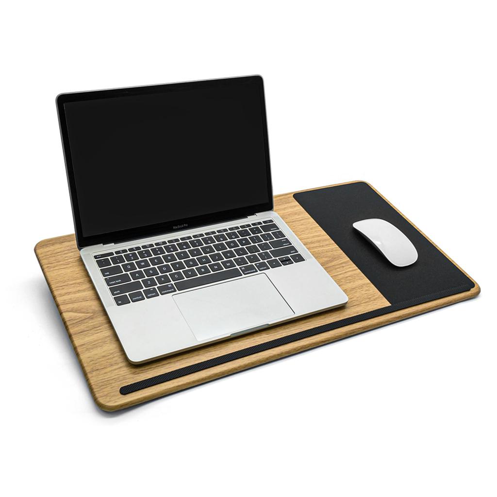 ergomi Laptop Desk with Mouse Pad and Wrist Fits Laptops up to 17 Portable for and Home Work Cushion, Support, Double-Sided, Inch, Bed, Sofa, Car,