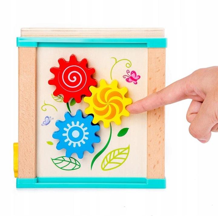 Kostra Edukacyjna Sorter Montessori Drewniany Interaktywny Z Labiryntem 5W1