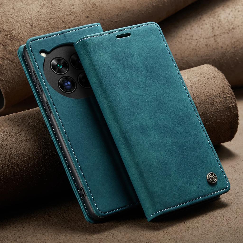 CaseMe  Retro Matte Leather Phone Case for OnePlus 13 OnePlus13 12 11 5G Shockproof Anti-fall Flip Wallet Stand Card Cover