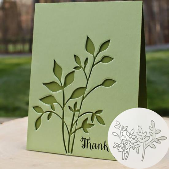 

Ветви листья металлические штампы DIY Скрапбукинг бумажные карты альбом художественный трафарет серебряный