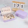 Portable Jewelry Storage Box Travel Organizer Jewelry Case Leather Storage Earrings Necklace Ring Jewelry Organizer Display