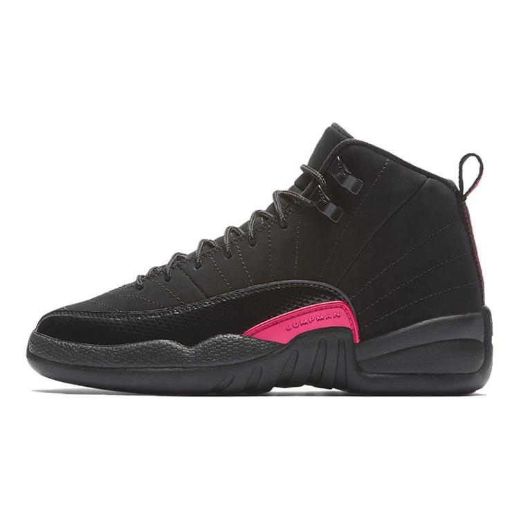 Jordan 12 Retro Black Rush Pink GS 510815-006 36.5