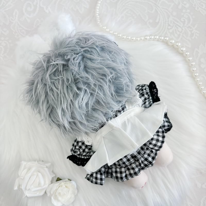 Gingham Check Dress & Bunny Ear Head Dress Set for Plush Toys [20cm] g.triger Oshi-Nui (Snuggle Toy) [Product]