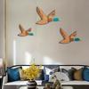 3 Stuks Houten Eendenjacht Wanddecoratie Vintage Vliegende Eenden Muurkunst Rustiek Boerderij Hangbord voor Entree Kinderkamer Woonkamer Decoratie