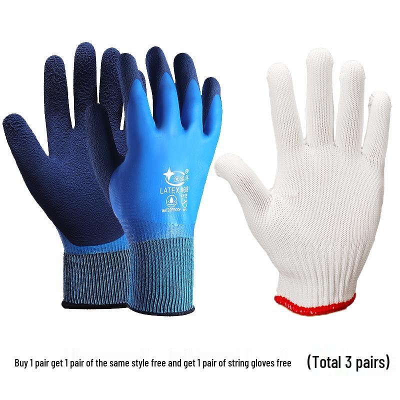 Anti-Slip Waterproof Gloves for Seafood Handling: Protects Against Crayfish, Shrimp, Crab, Fish Bites & Pricks