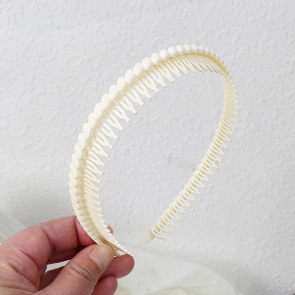 Simple Style Solid Tooth Headbands Washface Headbands  Hair Accessories Tool Unisex