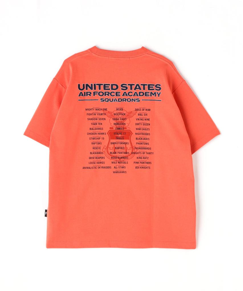 AVIREX USAFA SQUADRONS EMBROIDERY T-SHIRT men's 2XL 150 orange 783-5134014