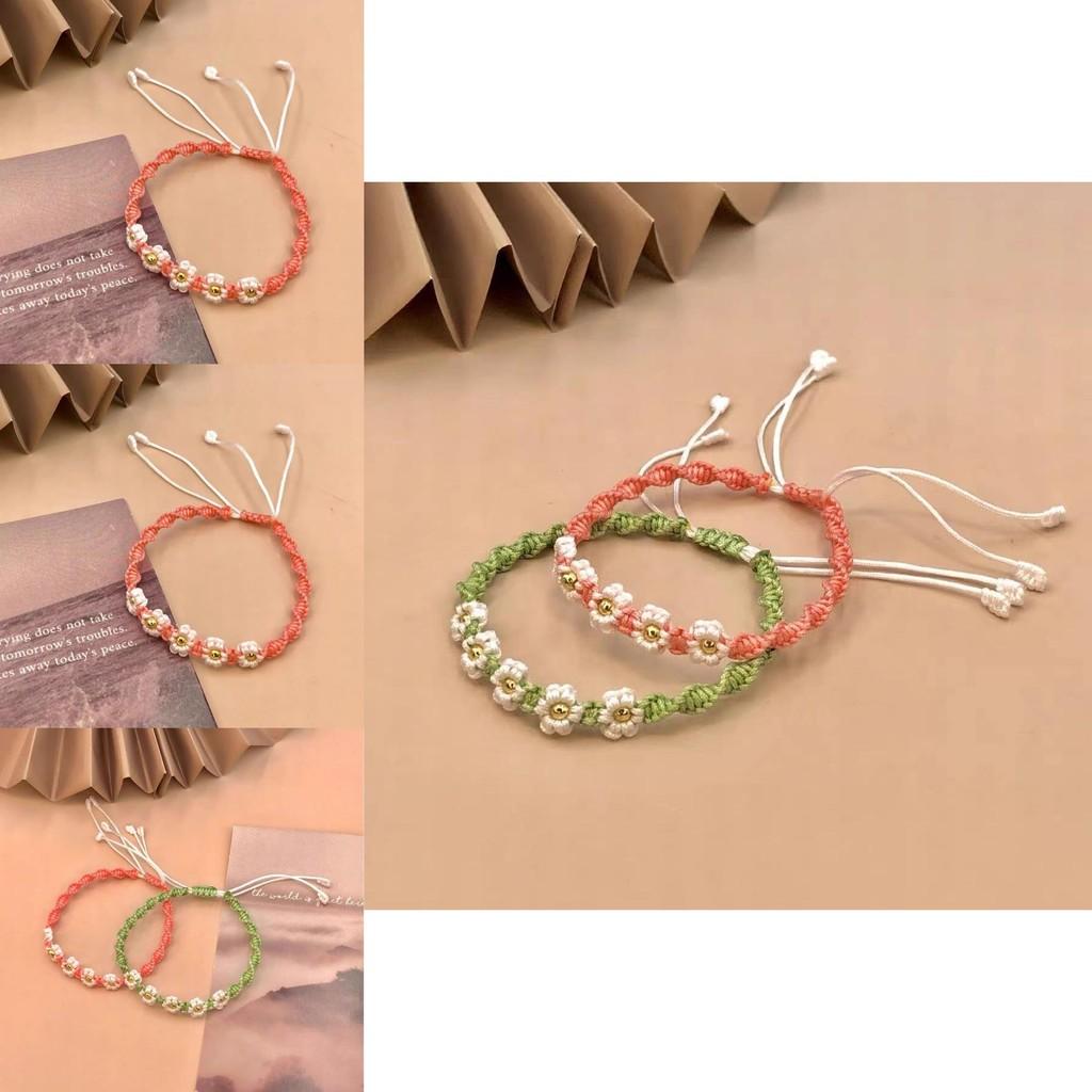 Daisy Delicate Handwoven Bracelet Unisex Retro Style Perfect Couples For