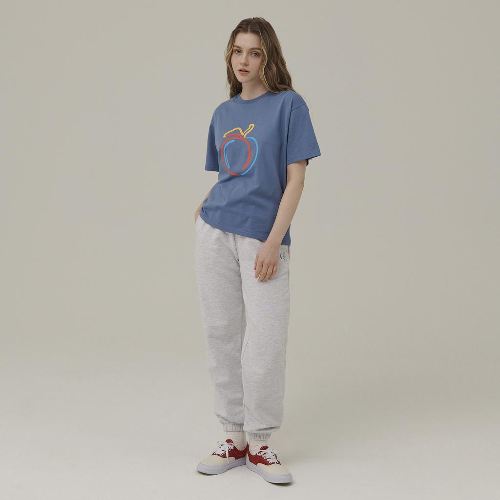 BETWEEN A AND B Athletic Sweat Jogger Pants [White Melange]