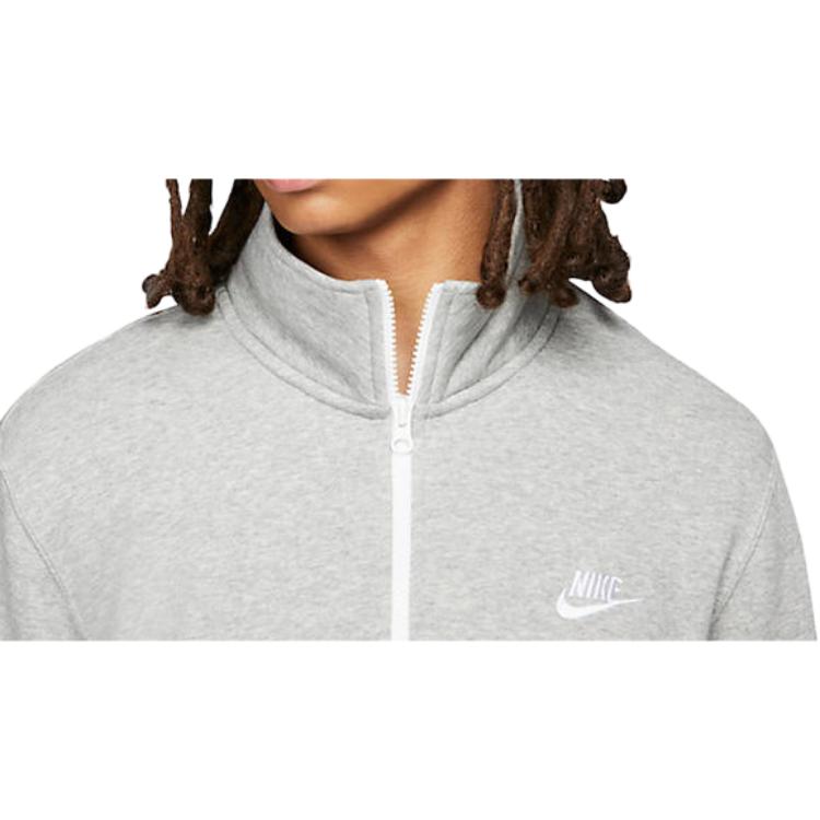 Nike Logo Print Solid Color Loose Fit Long Sleeve American Sweatshirt Men sweatshirt Light-Gray DD4733-066
