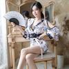 SHLYMP Yukata Sexy Cosplay Erotic Extremely Erotic Oiran Japanese Clothes Kimono Costume Lingerie Underwear Babydoll Pajamas Sleepwear Open Front