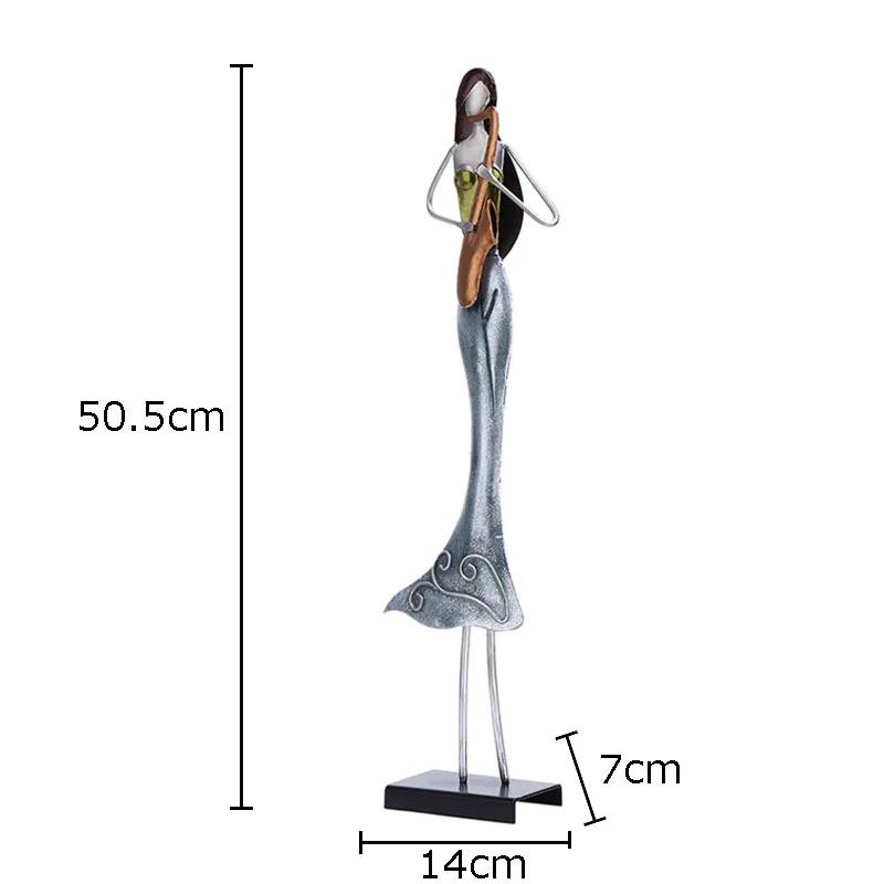 Minimalism Band Musician Figures Statue Desk Decoration Metal Crafts Ornaments Dancer Character Sculpture Modern Home Decor